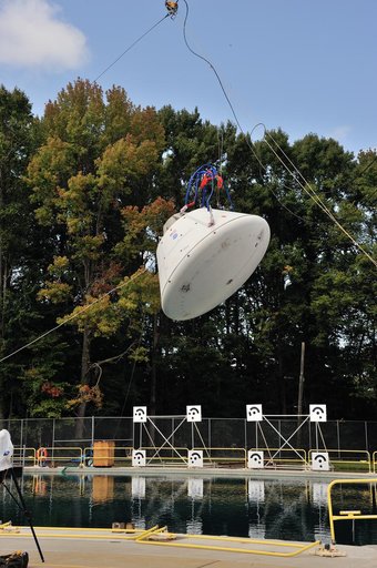 Orion SPLASH BTA Phase 2 Vertical Tests 9: at NASA Langley Resea
