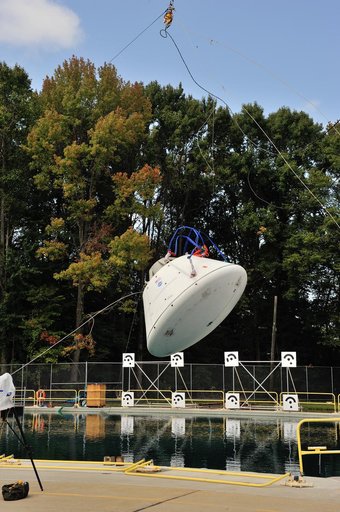 Orion SPLASH BTA Phase 2 Vertical Tests 9: at NASA Langley Resea