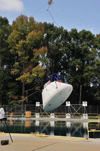Orion SPLASH BTA Phase 2 Vertical Tests 9: at NASA Langley Resea