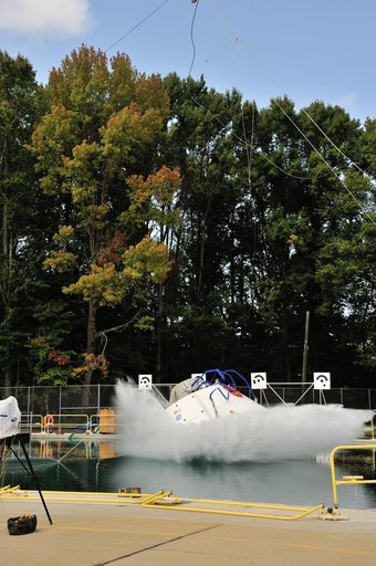 Orion SPLASH BTA Phase 2 Vertical Tests 9: at NASA Langley Resea