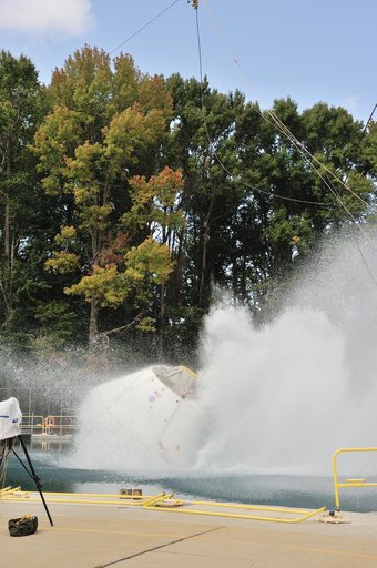 Orion SPLASH BTA Phase 2 Vertical Tests 9: at NASA Langley Resea