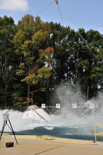 Orion SPLASH BTA Phase 2 Vertical Tests 9: at NASA Langley Resea