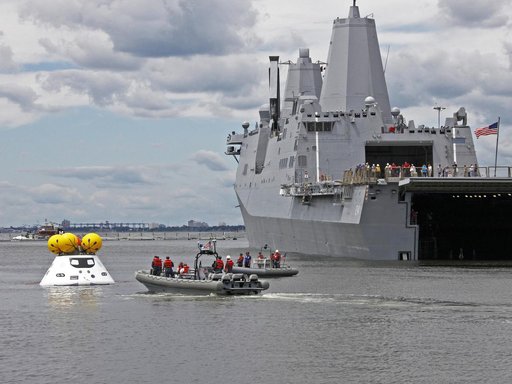 NASA and the U.S. Navy conducted a stationary Recovery Test on t