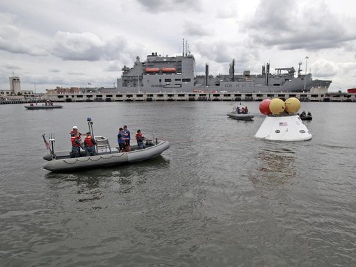 NASA and the U.S. Navy conducted a stationary Recovery Test on t