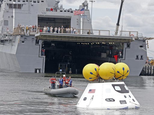 NASA and the U.S. Navy conducted a stationary Recovery Test on t