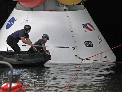 NASA and the U.S. Navy conducted a stationary Recovery Test on t