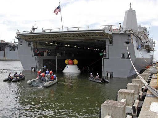 NASA and the U.S. Navy conducted a stationary Recovery Test on t