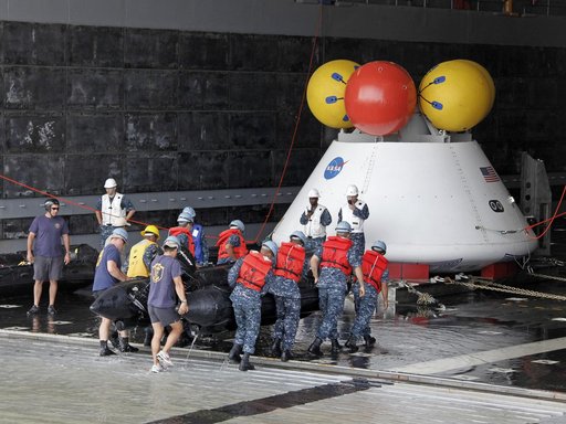 NASA and the U.S. Navy conducted a stationary Recovery Test on t