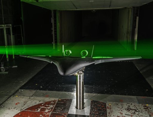Hybrid Wing Body Particle Image Velocimetry Test in LaRC 14x22 F