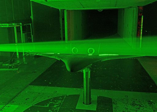 Hybrid Wing Body Particle Image Velocimetry Test in LaRC 14x22 F