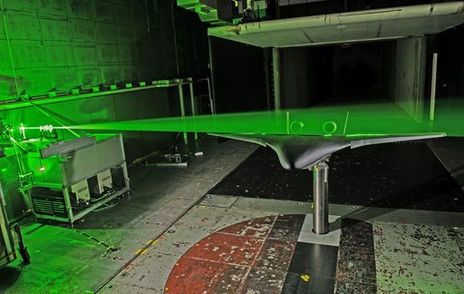 Hybrid Wing Body Particle Image Velocimetry Test in LaRC 14x22 F