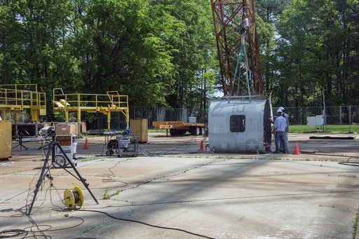 TRACT 2 Frame Drop Test AT NASA Langley Research Center's Landin