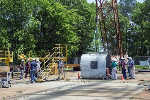 TRACT 2 Frame Drop Test AT NASA Langley Research Center's Landin
