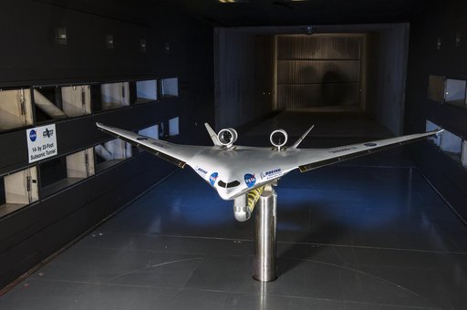 5.75% Scale Boeing BWB-0009G Model in NASA Langley 14x22 Foot Tu