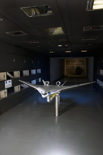 5.75% Scale Boeing BWB-0009G Model in NASA Langley 14x22 Foot Tu