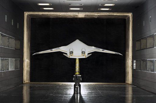 5.75% Scale Boeing BWB-0009G Model in NASA Langley 14x22 Foot Tu