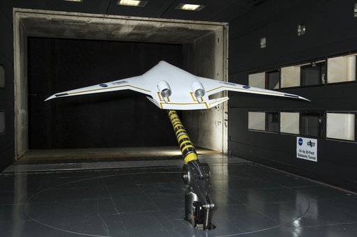 5.75% Scale Boeing BWB-0009G Model in NASA Langley 14x22 Foot Tu