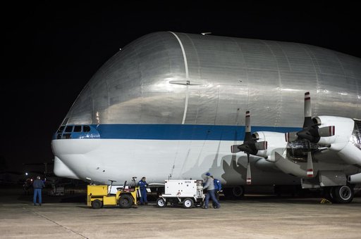 Super Guppy arrival and (MBB) Multi-Bay Box Delivery ; Super Gup