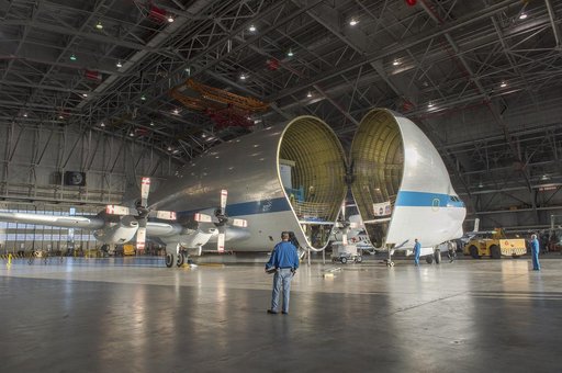 Super Guppy arrival and (MBB) Multi-Bay Box Delivery ; Super Gup