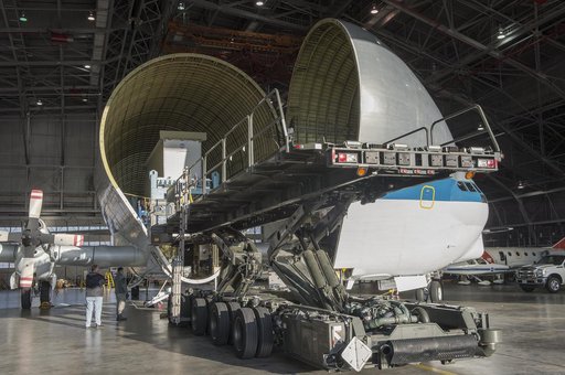 Super Guppy arrival and (MBB) Multi-Bay Box Delivery ; Super Gup