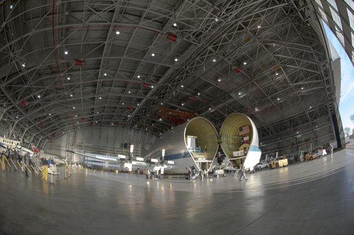 Super Guppy arrival and (MBB) Multi-Bay Box Delivery ; Super Gup