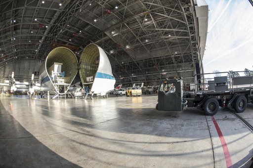 Super Guppy arrival and (MBB) Multi-Bay Box Delivery ; Super Gup