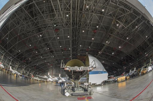 Super Guppy arrival and (MBB) Multi-Bay Box Delivery ; Super Gup
