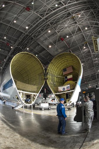 Super Guppy arrival and (MBB) Multi-Bay Box Delivery ; Super Gup