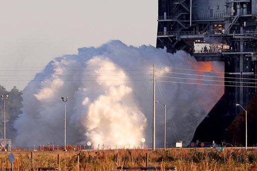 NASA conducts a hot fire test Jan. 16, 2021