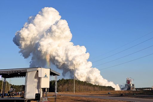 NASA conducts a hot fire test Jan. 16, 2021