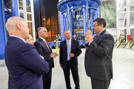 Louisiana Governor John Bel Edwards Visits NASA’s Rocket Factory
