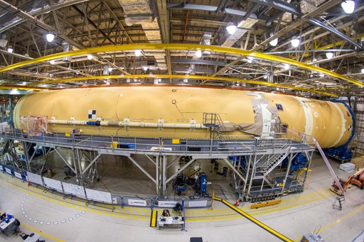 Artemis 1 being assembled in Area 47/48