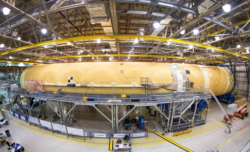 Artemis 1 being assembled in Area 47/48
