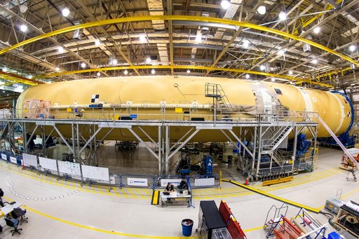 Artemis 1 being assembled in Area 47/48
