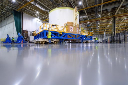 Engine Section for NASA’s SLS Rocket Moved for Final Integration