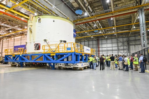 Engine Section for NASA’s SLS Rocket Moved for Final Integration