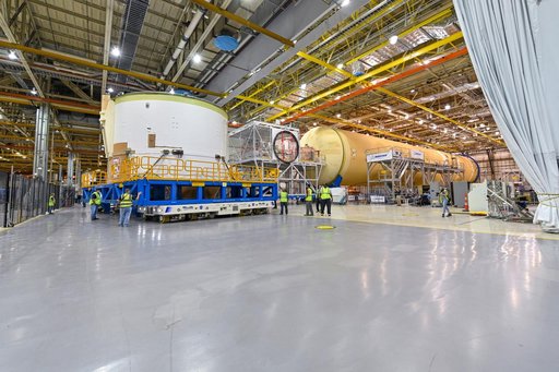 Engine Section for NASA’s SLS Rocket Moved for Final Integration