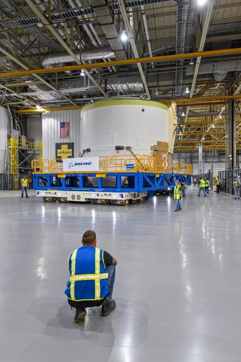 Engine Section for NASA’s SLS Rocket Moved for Final Integration