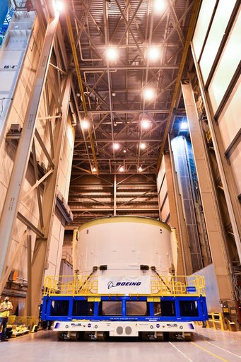 Engine Section for NASA’s SLS Rocket Moved for Final Integration