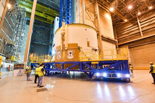 Engine Section for NASA’s SLS Rocket Moved for Final Integration
