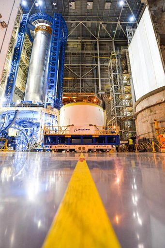 Engine Section for NASA’s SLS Rocket Moved for Final Integration