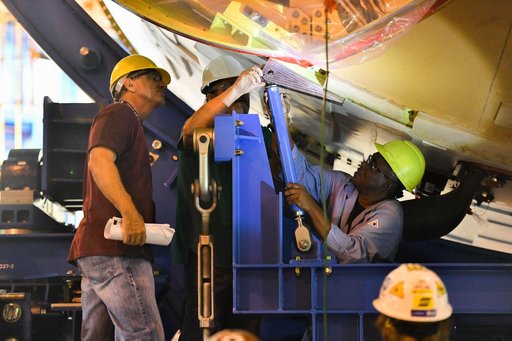 Engine Section for NASA’s SLS Rocket Prepared for Joining to Rest of Stage