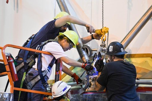 Engine Section for NASA’s SLS Rocket Prepared for Joining to Rest of Stage