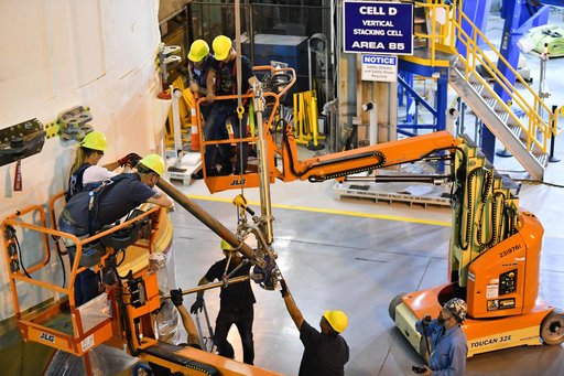 Engine Section for NASA’s SLS Rocket Prepared for Joining to Rest of Stage