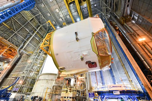 Engine Section for NASA’s SLS Rocket Prepared for Joining to Rest of Stage