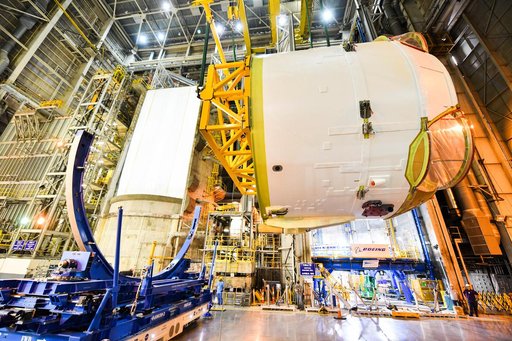 Engine Section for NASA’s SLS Rocket Prepared for Joining to Rest of Stage