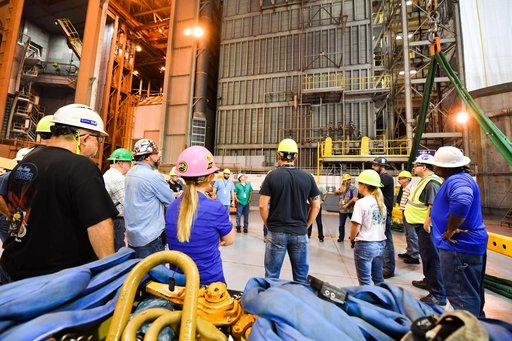 Engine Section for NASA’s SLS Rocket Prepared for Joining to Rest of Stage