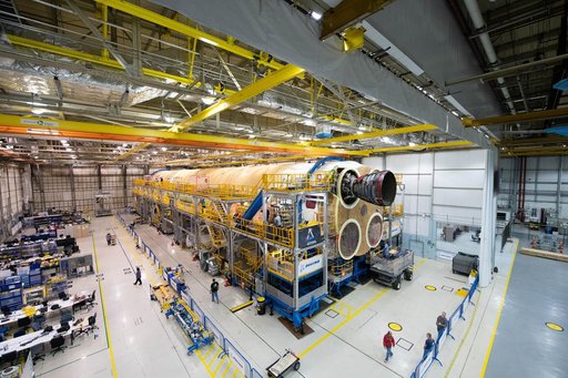 NASA Attaches First of 4 RS-25 Engines to Artemis I Rocket Stage