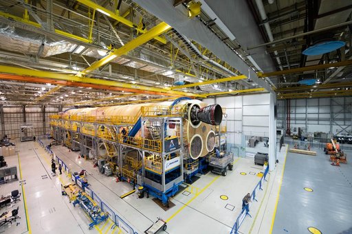 NASA Attaches First of 4 RS-25 Engines to Artemis I Rocket Stage