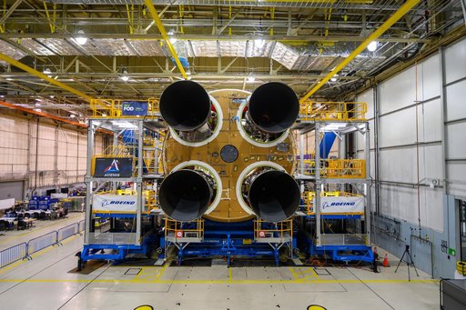 All 4 Engines Attached to the SLS Core Stage for Artemis I Mission